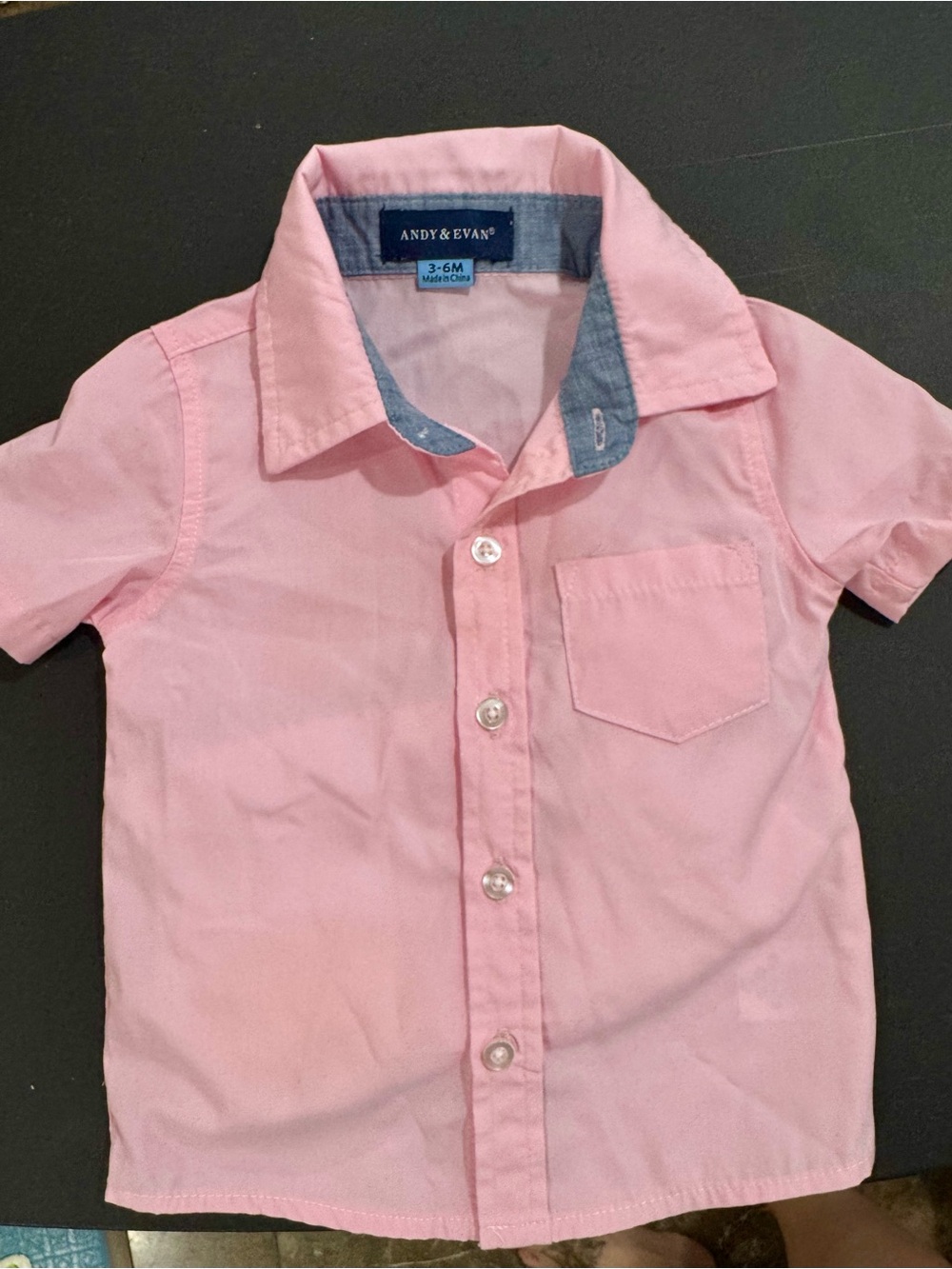 Andy & Evan Light Pink Short-Sleeve Button-Down Shirt
